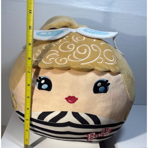Barbie Cuutopia Plush Pillow Black White Striped Bathing Suit Sunglasses Blonde - Picture 9 of 9